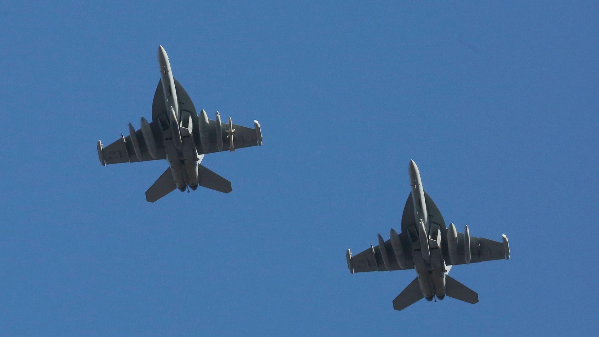 Four crew members ejected after military jets crash during US air show

Four crew members were