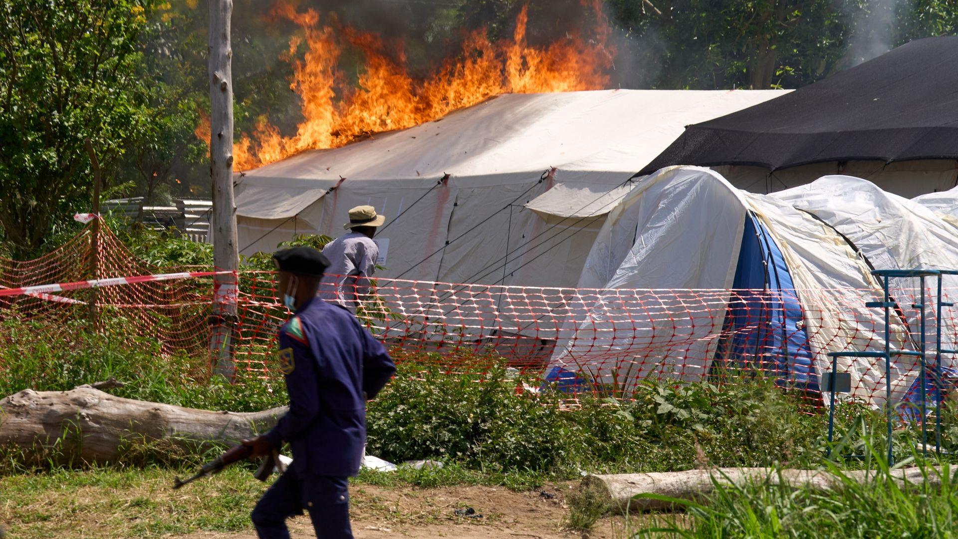 Ebola outbreak spreading as crowd sets fire to treatment centre in DRC

Fears are growing that the